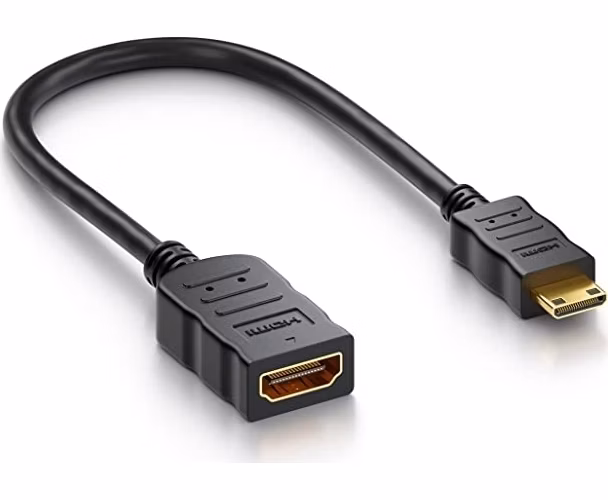 PremiumCord Flexi adaptér HDMI Typ A samice - mini HDMI Typ C samec pro ohebné zapojení