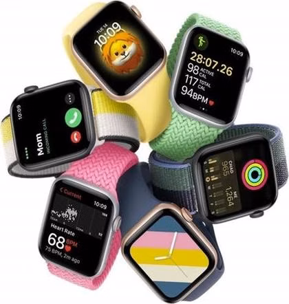 Apple Watch SE (2023) GPS 40mm sportovní silikonový řemínek hvězdně bílý M/L