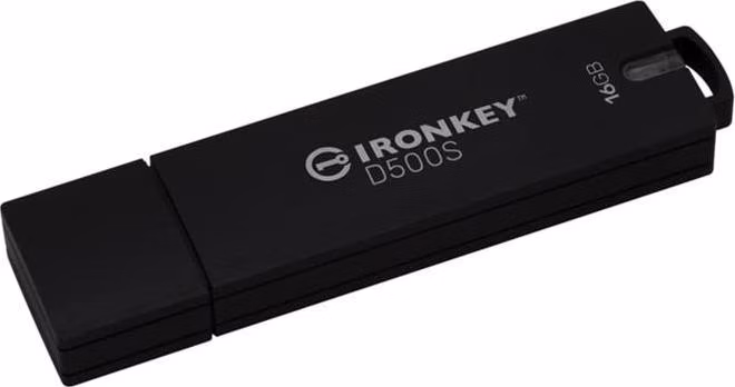 KINGSTON 16GB IronKey D500S FIPS 140-3 Lvl 3 (Pending) AES-256