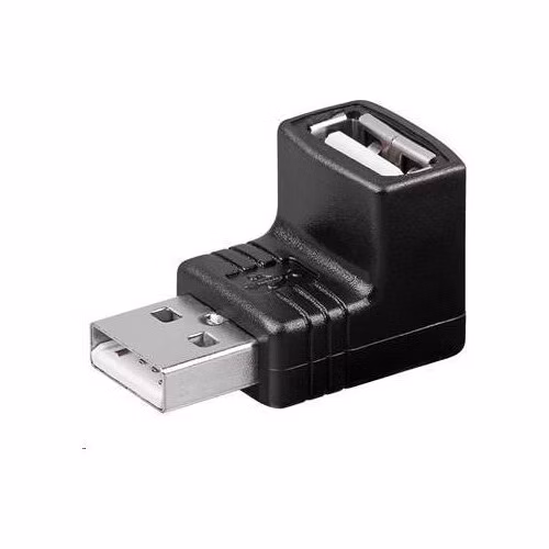 PremiumCord USB redukcia A-A, samec/samica 90°
