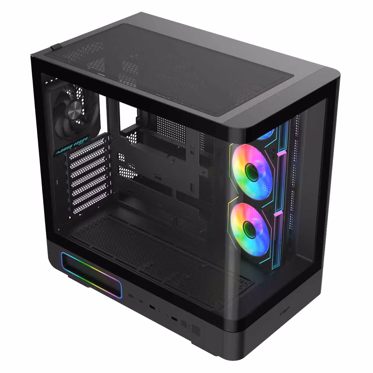 FSP M581-BA/Midi Tower/Transpar./Čierna