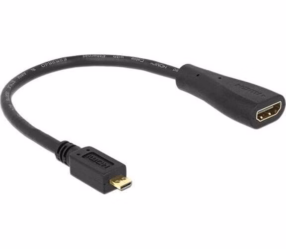 Delock Kabel High Speed HDMI s Ethernetem - micro D samec > A samice