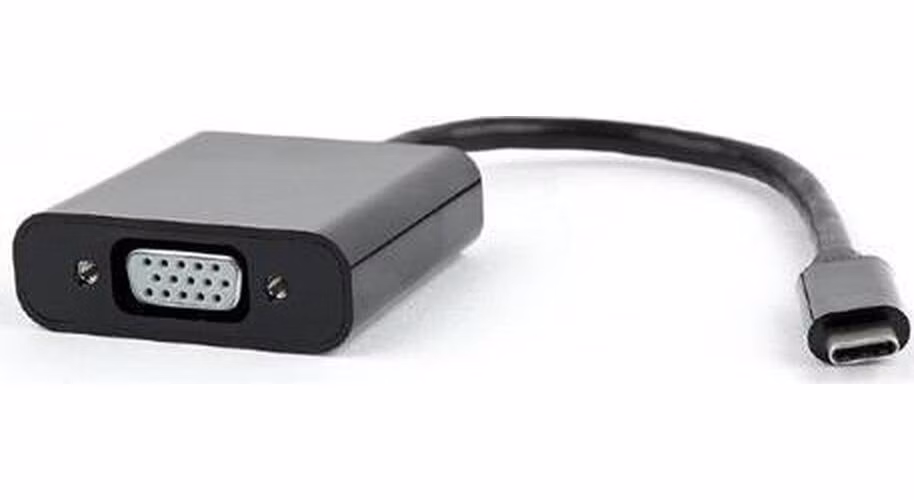 Gembird adaptér USB-C (M) na VGA (F), 15cm káblik, čierny, blister