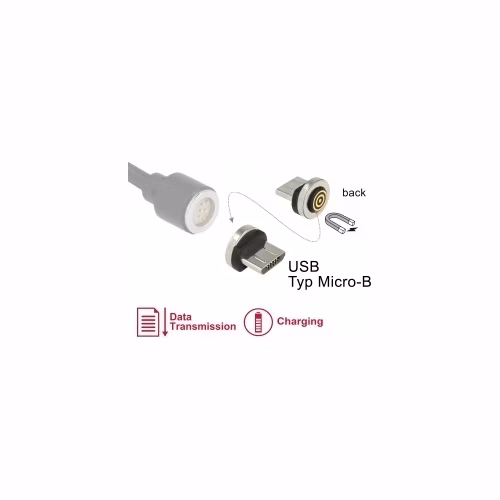 Delock Magnetický adaptér USB Typ Micro-B samec