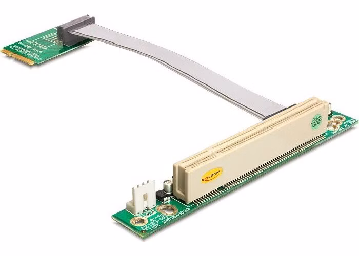 Delock Riser Card Mini PCI Express > PCI 32 Bit / 5 V vkládání vlevo