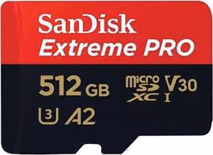 SanDisk Extreme PRO microSDXC 512GB 190MB/s + adaptér