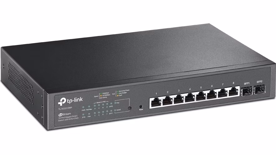 TP-Link TL-SG2210MP 8xGb 2xSFP smart rack switch 150W POE+ Omada SDN