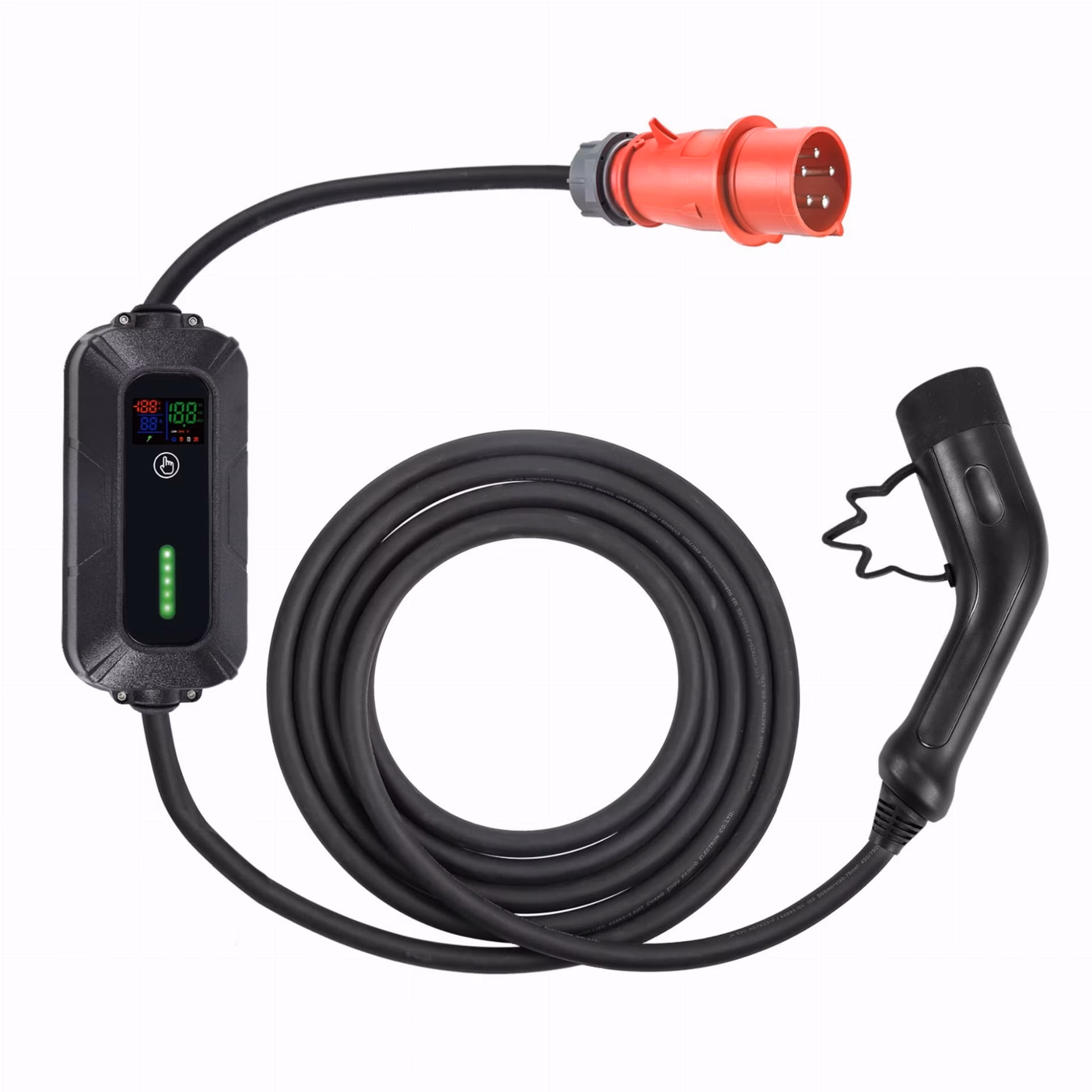 Platinet prenosná EV nabíjačka PPC7M11 11kW (16A), CEE 5-pin/Type 2, dĺžka 7m, Home Line, s adapté