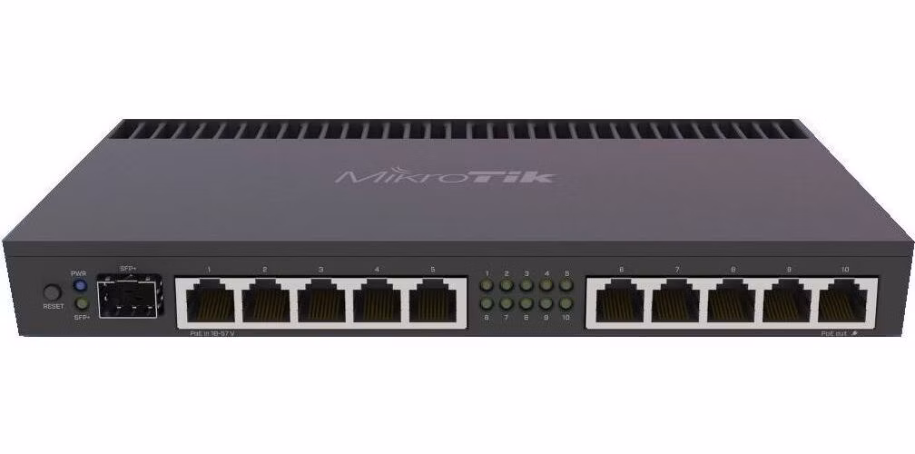 MikroTik RouterBOARDRB 4011iGS+RM, štvorjadrový 1.cPU 4GHz, 1GB RAM, 10x LAN, 1x SFP+, vrátane. Licencia L5