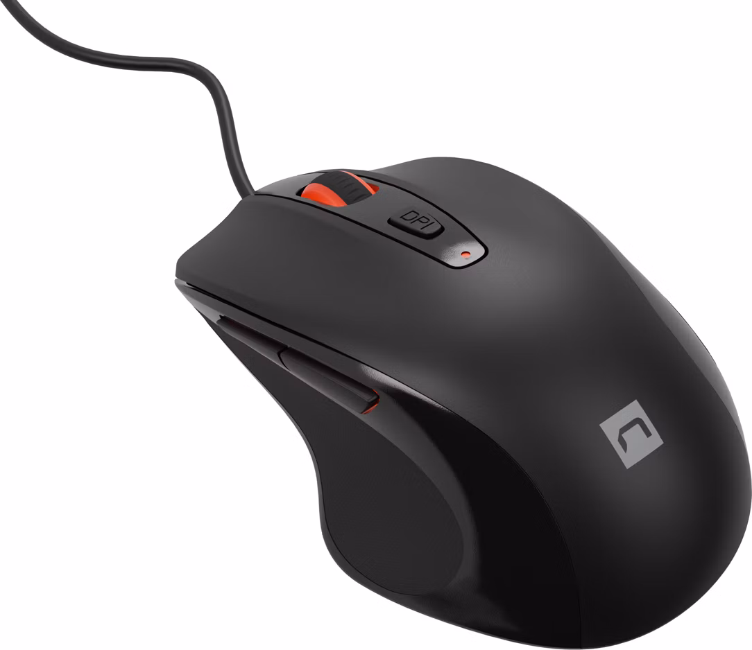 Natec optická myš PIGEON 2/4 000 DPI/Kancelárska/Optická/4 000 DPI/Drôtová USB/Čierna