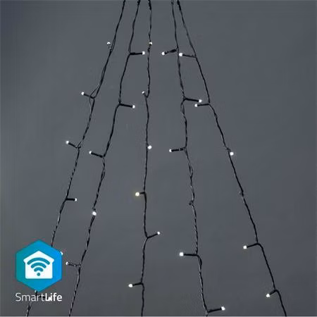 Nedis WIFILXT11W200 SmartLife světelný řetěz | Strom | Wi-Fi | Teplá Bílá | 200 LED's | 5 x 4 m | Android/IOS