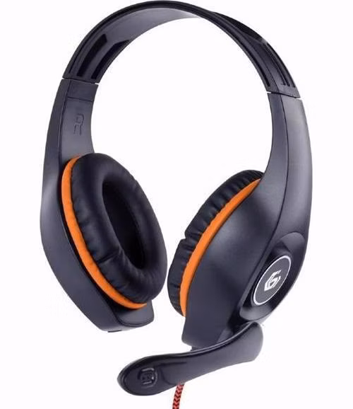 Gembird Stereo headset s mikrofónom, herný, 1 x 3.5 mm miniJack, čieny s oranžovým pásom