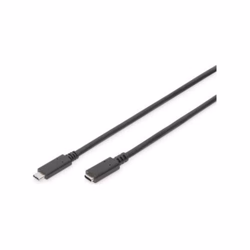 Digitus Prodlužovací kabel USB typu C, typ C samec/ samice , 0,7 m, Gen2, 5A, 10 GB, verze 3.1, CE, bl
