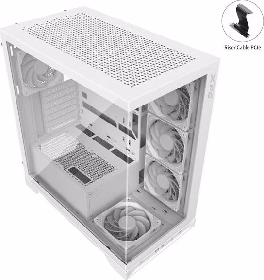ADATA XPG case INVADER X Mid-Tower, bez zdroje, 5x 120mm Fan, Bílá