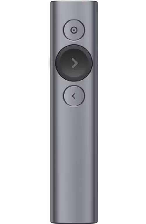 Logitech prezentér SPOTLIGHT/ bezdrátový/ Bluetooth/ šedý