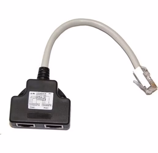 Rozdeľovací adaptér RJ45, 1x8p8c/2x8p4c, PC-PC, tienený