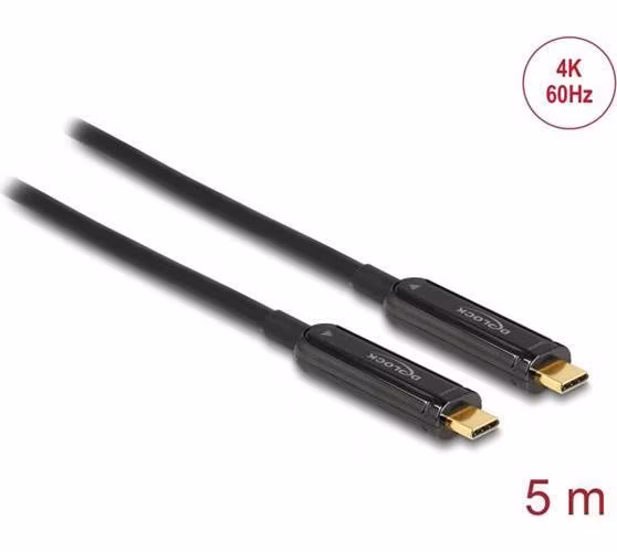 Delock Aktivní optický videokabel USB-C™, 4K 60 Hz, 5 m