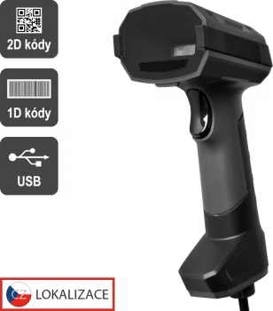 Virtuos HT-857 - CCD 2D průmyslová čtečka, USB, tmavě šedá