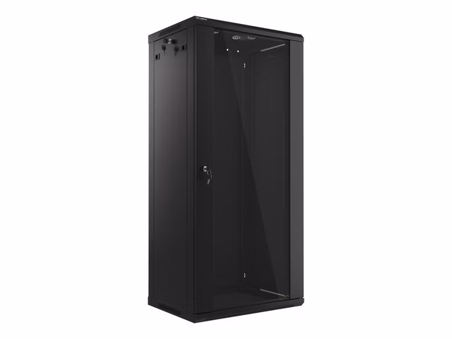 LANBERG RACKOVÁ SKŘÍŇ 19" NÁSTĚNNÁ 27U/600X450 (v rozloženém stavu) S PROSKLENÝMI DVEŘMI ČERNÁ  V2