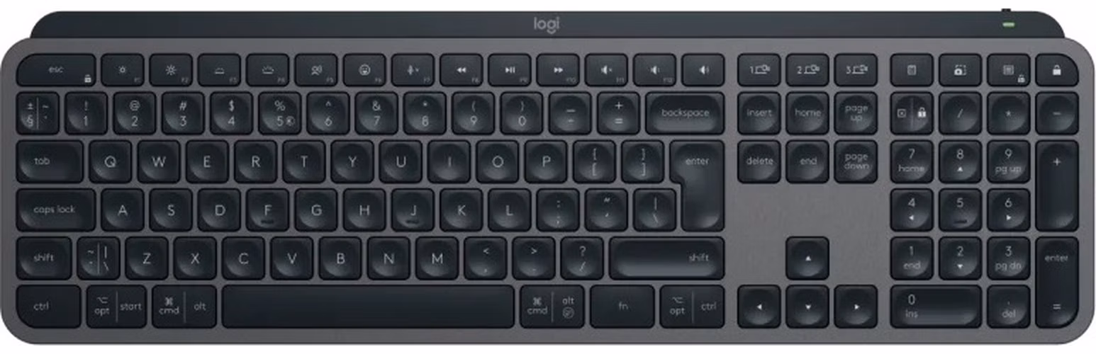 Logitech klávesnice MX Keys S/ bezdrátová/ Bluetooth/ USB-C/ CZ-SK layout/ grafitová