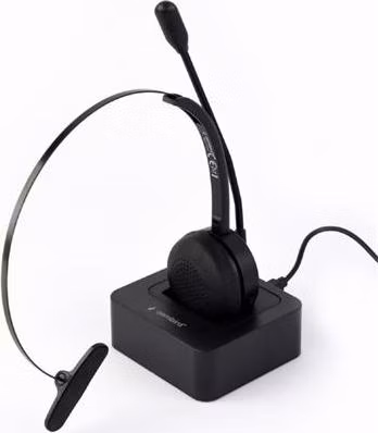 Gembird Sluchátka BTHS-M-01, vhodné pro call centra, mikrofon, Bluetooth, černá