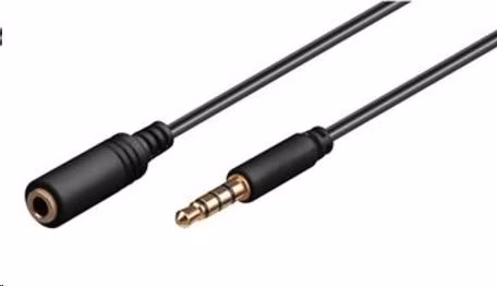 PREMIUMCORD kábel Jack 3,5 mm 4 pin M/F 1 m pre Apple iPhone, iPad, iPod