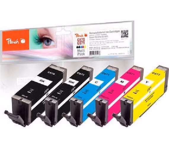 PEACH kompatibilní cartridge Canon PGI-570/CLI-571 MultiPack, bk, pbk, c, m, y