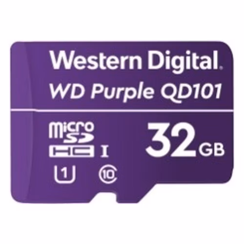 WD PURPLE 32GB MicroSDHC QD101 / WDD032G1P0CC / CL10 / U1 /