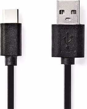Nedis CCGL60600BK10 - USB Kabel | USB 2.0 | USB-A Zástrčka | USB-C™ Zástrčka | 15 W | 1.00 m | Černá