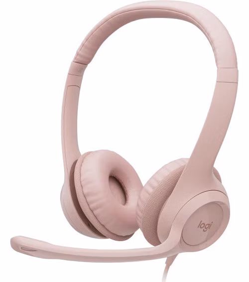 Náhl. sada Logitech Stereo USB Headset H390,růžová