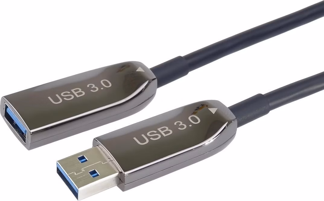 PremiumCord Optický predlžovací kábel AOC USB 3.0 A/muži - A/ženy, 20m