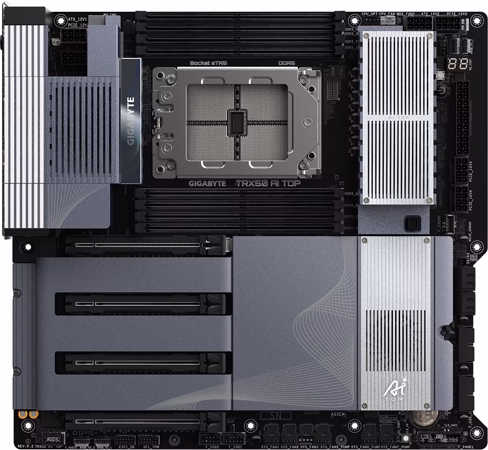 GIGABYTE MB Sc sTR5 TRX50 AI TOP-2B, AMD TRX50, 8xDDR5, WiFi, E-ATX