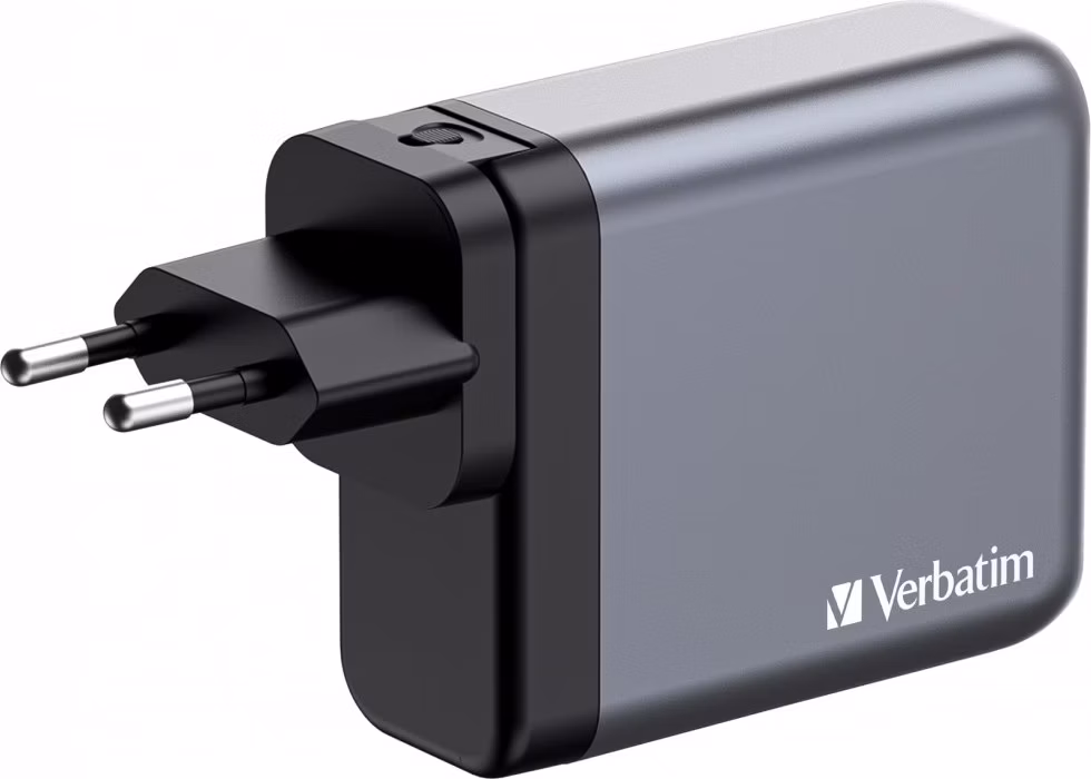 VERBATIM GaN Nabíječka do sítě GNC-140, 140W, 3x USB-C, 1x USB