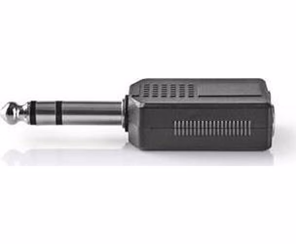 Nedis CAGP23940BK - Stereofonní audioadaptér | 6,35mm Zástrčka – 2x 6,35mm Zásuvka | 10 kusů | Černá barva