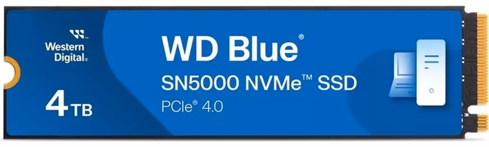 WD BLUE SSD NVMe 4TB WDS400T4B0E PCIe SN5000, Gen4, (R:5500, W:5000MB/s)
