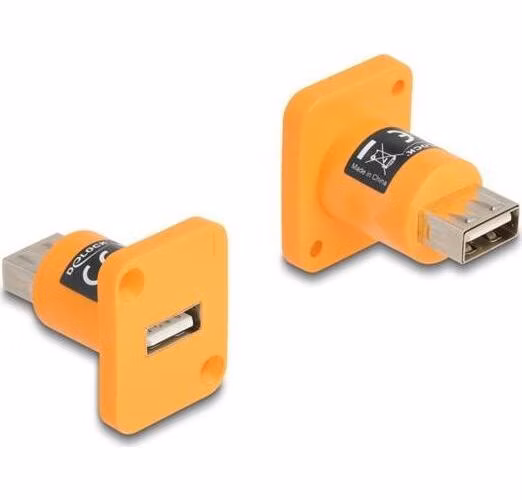 Delock Modul Typu D, ze zásuvky USB 2.0 Typ-A na zásuvku, oranžový