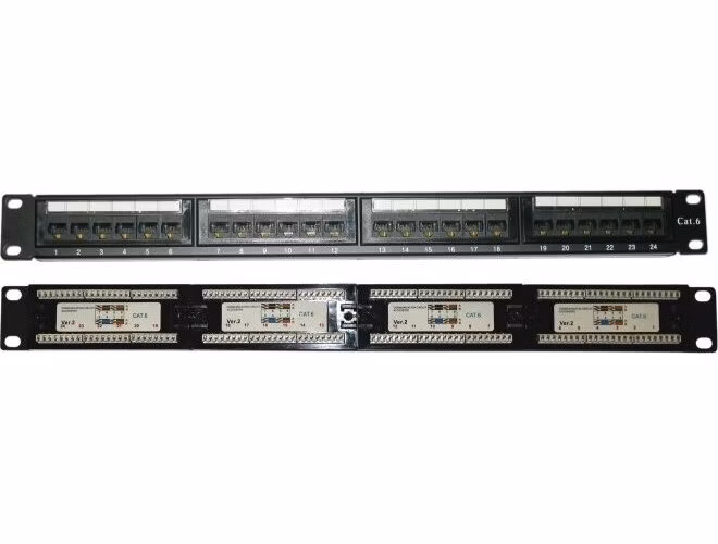 XtendLan Patch panel 19", 24 portů, Cat6, 30u Au, LSA/110