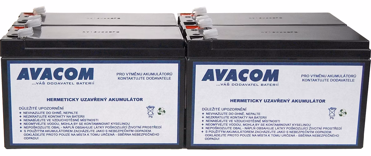 Bateriový kit AVACOM AVA-RBC23-KIT náhrada pro renovaci RBC23 (4ks baterií)