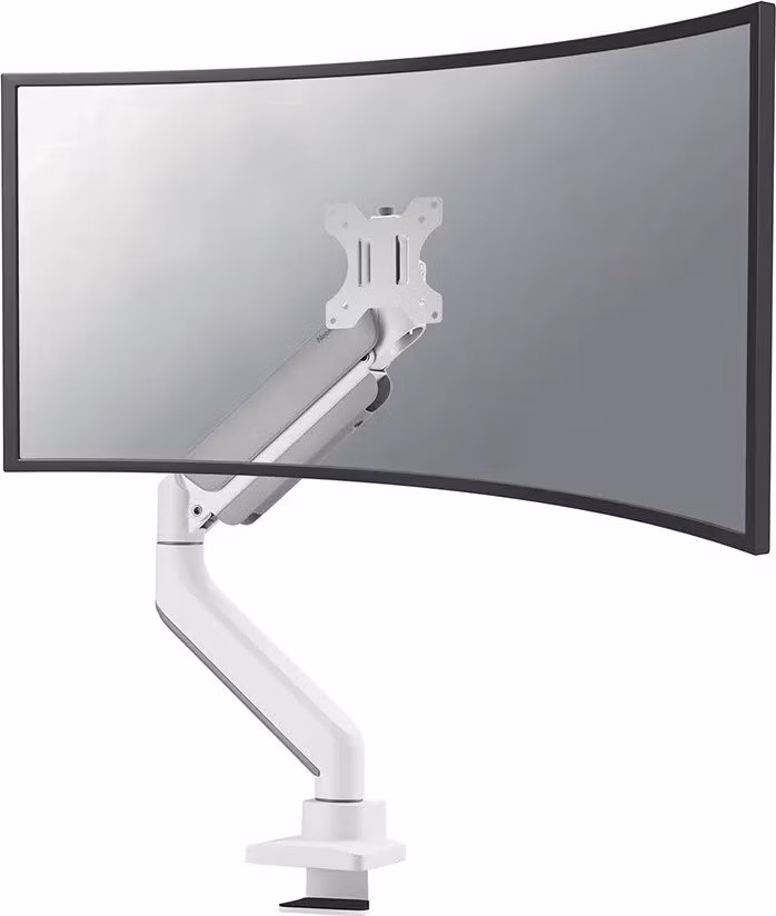Neomounts DS70PLUS-450WH1/Držák zakřiveného displeje/na stůl/17-49"/svorka+průch./VESA 100X100/nosn.18kg/plyn.píst/1 dis