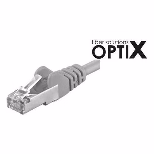 OPTIX S/FTP Patch cord Cat6A, 0,25m šedý