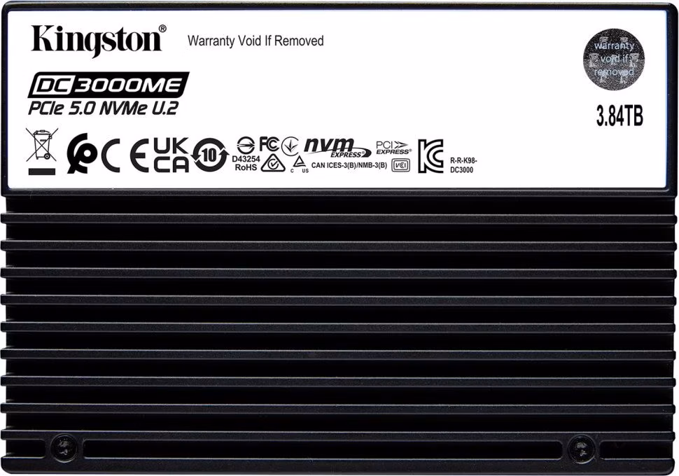 KINGSTON DataCenter DC3000ME 3,84TB SSD / U.2 PCIe 5.0 NVMe / Interní / TCG Opal Enterprise