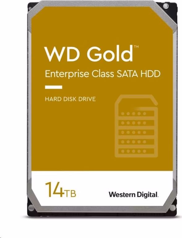 BAZAR VADNE - WD GOLD WD142KRYZ 14TB, SATA III 3.5", 512MB 7200RPM, 262MB/s, CMR, Enterprise