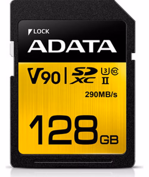 ADATA SDXC karta 128GB UHS-II U3 Class 10, Premier One (R: 290MB / W: 260MB)