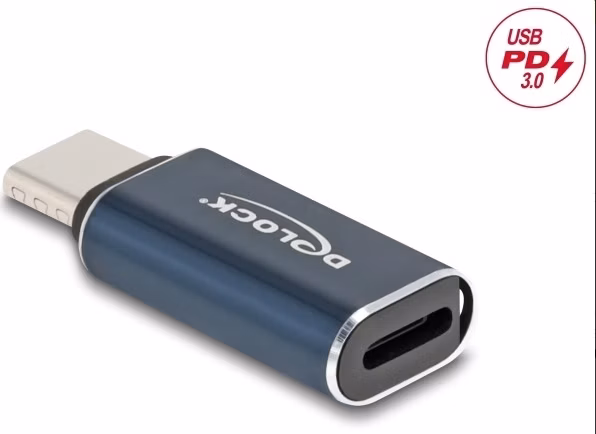 Delock Adaptér ze zástrčkového konektoru USB 2.0 Type-C™ na zásuvkový Lightning™, PD 3.0