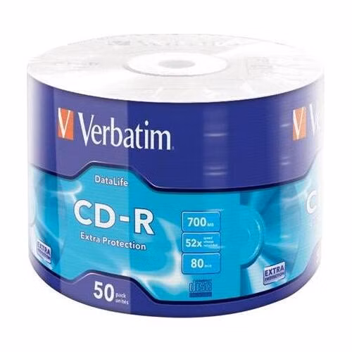 VERBATIM CD-R 700MB, 52x, wrap 50 ks