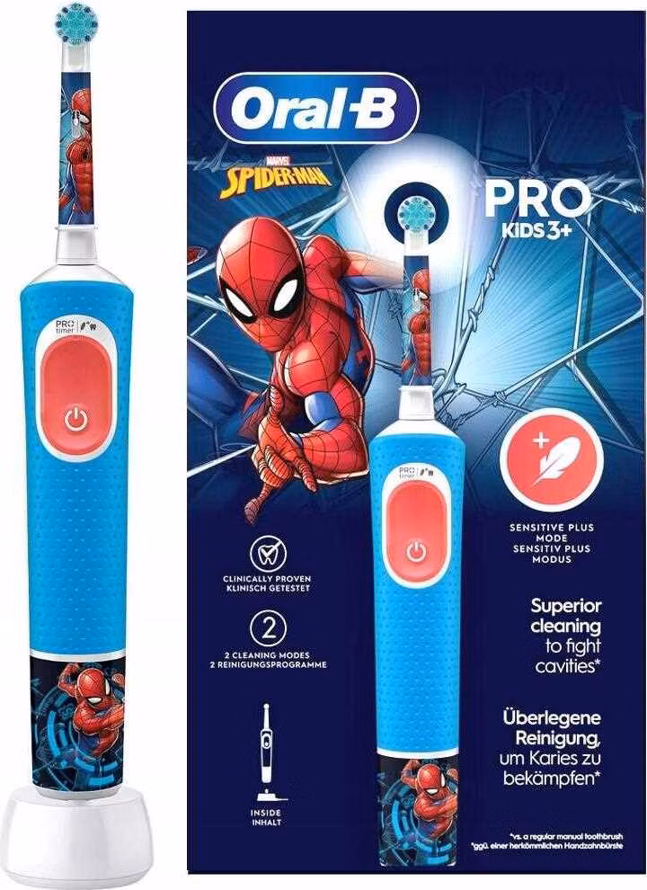 Oral-B Vitality Pro 103 Kids Spiderman elektrický zubní kartáček, oscilační, 2 režimy, časovač