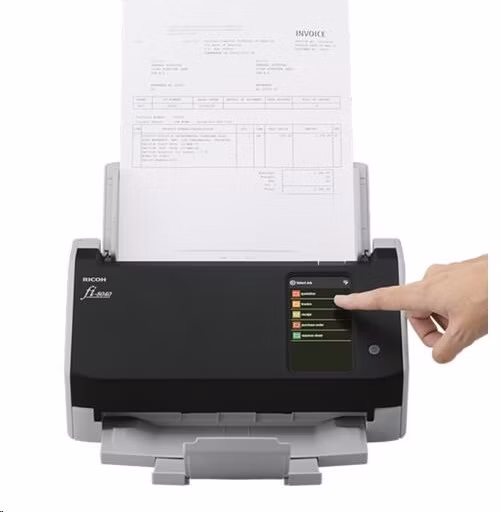 RICOH -poškozený obal nový- skener Fi-8040 A4, průchodový, 40ppm, 600dpi, LAN RJ45-1000, USB 3.2,ADF 50listů, 6000listů