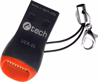 C-TECH Čtečka karet UCR-01, USB 2.0 TYPE A, micro SD