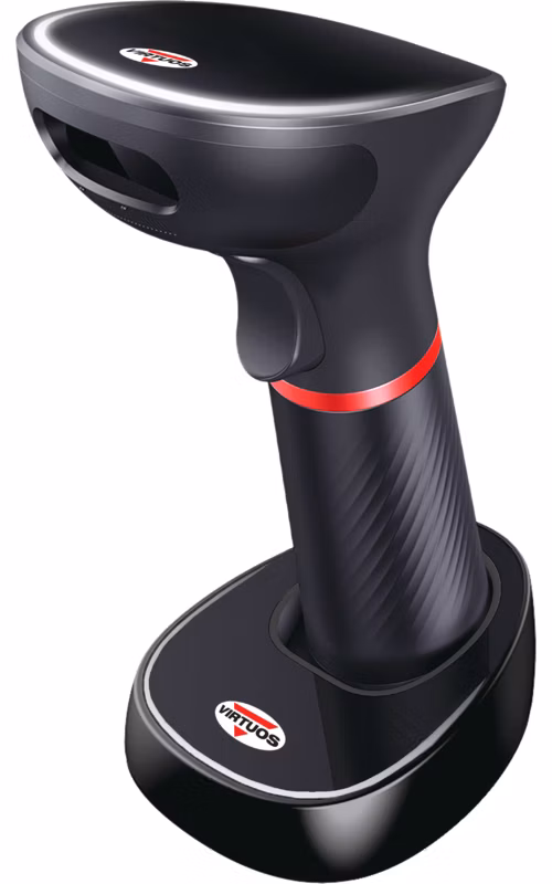 Virtuos CCD 2D čítačka Virtuos HW-855A, bezdrôtová, základňa, USB, čierna