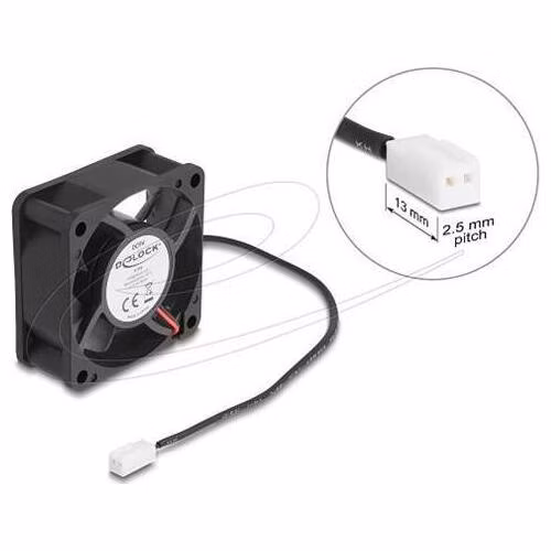 Delock Axiální ventilátor: 5 V DC, 80 x 80 x 25 mm, černý